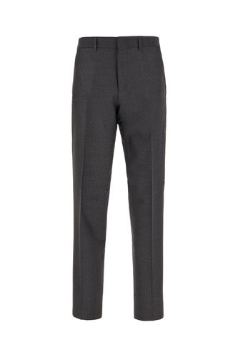 Fendi Dark Grey Wool Pants - Fendi - Modalova