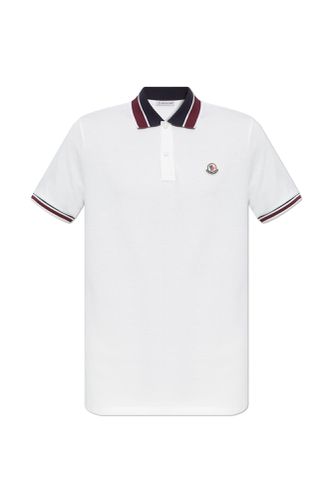 Moncler Cotton Polo With Logo - Moncler - Modalova