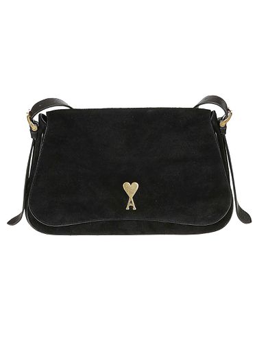 Heart Logo Plaque Velvet Shoulder Bag - Ami Alexandre Mattiussi - Modalova