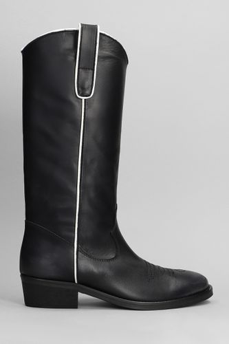 Texan Boots In Leather - Via Roma 15 - Modalova