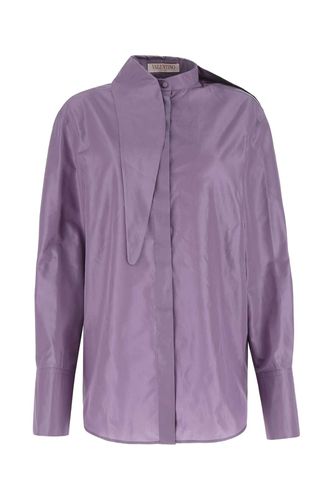 Purple Taffeta Oversize Shirt - Valentino Garavani - Modalova