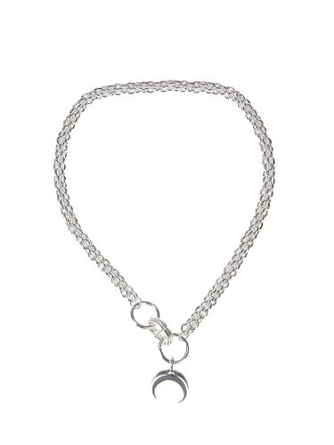 Silver Platted Charm Necklace - Marine Serre - Modalova