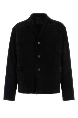 Prada Black Suede Blazer - Prada - Modalova