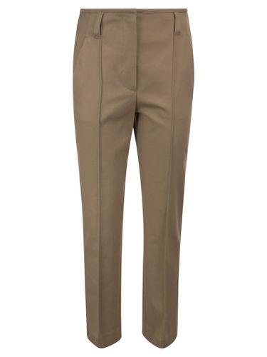 Stretch Cotton Cover-up Wide Corset Trousers With Necklace - Brunello Cucinelli - Modalova