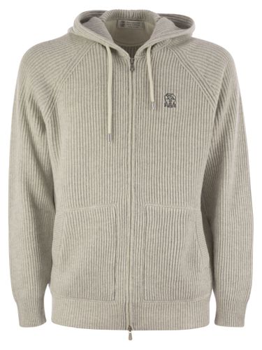 English Rib Cashmere Knit Hooded Topwear - Brunello Cucinelli - Modalova