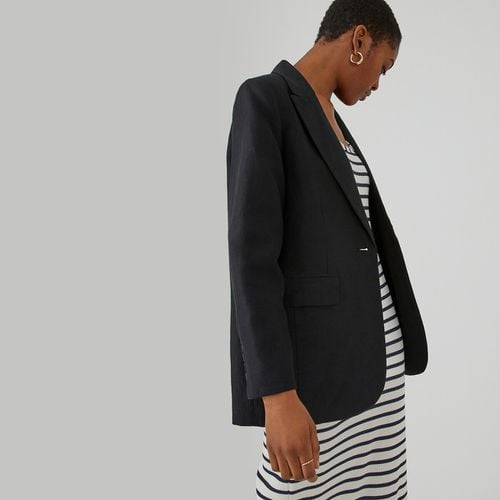 Blazer Taglio Dritto In Lino E Cotone, Signature - la redoute collections - Modalova