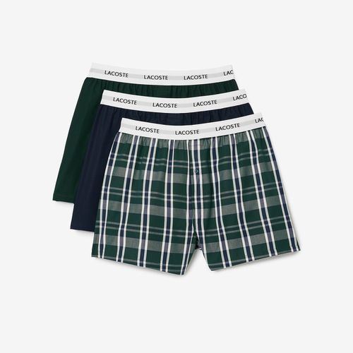 Confezione da 3 boxer in popeline di cotone - LACOSTE - Modalova