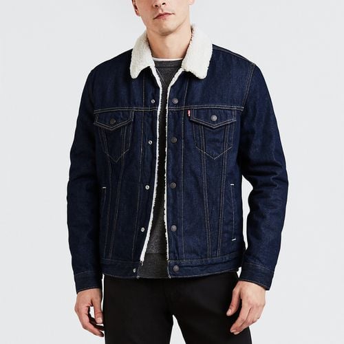 Giacca In Denim Trucker Fodera Sherpa Uomo Taglie L - levi's - Modalova