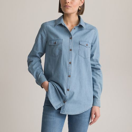 Camicia In Denim Light, Maniche Lunghe Donna Taglie 36 (FR) - 40 (IT) - anne weyburn - Modalova