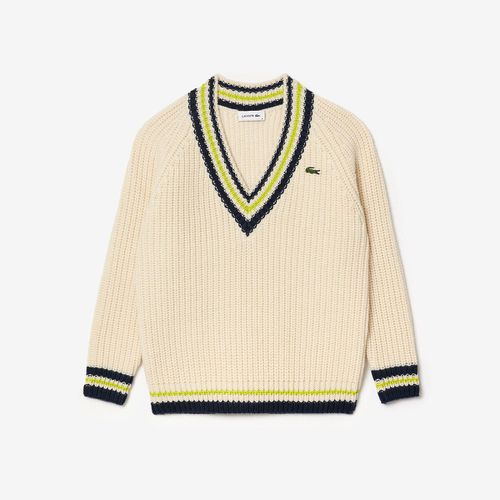 Maglione oversize scollo a V - LACOSTE - Modalova