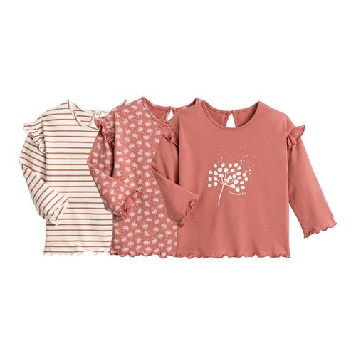 Confezione Da 3 T-shirt Maniche Lunghe Taglie 1 mese - 54 cm - la redoute collections - Modalova