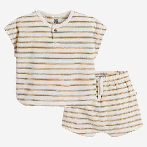 Set Di T-shirt E Bloomer In Spugna A 2 Pezzi Taglie 1 mese - 54 cm - la redoute collections - Modalova