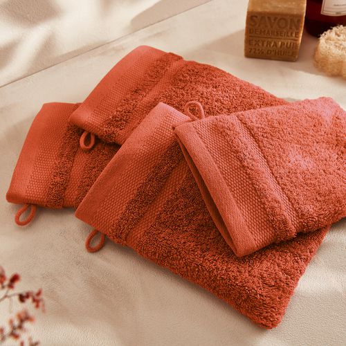 Confezione da 4 guanti da toilette cotone pettinato 600g/m2, K - LA REDOUTE INTERIEURS - Modalova