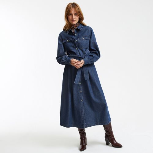 Abito Chemisier Lungo In Denim, Maniche Lunghe Donna Taglie 34 (FR) - 38 (IT) - la redoute collections - Modalova