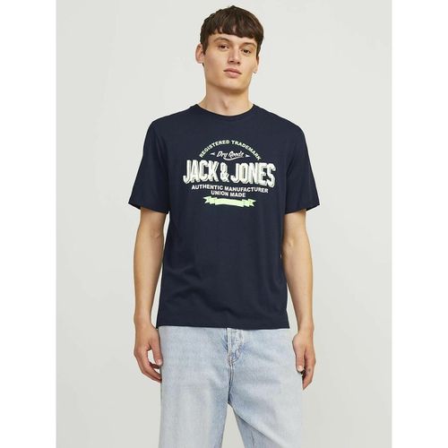 T-shirt Girocollo Motivo Fantasia Uomo Taglie XS - jack & jones - Modalova