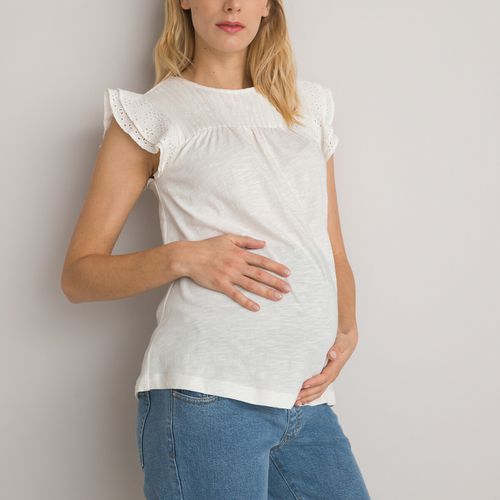 T-shirt Premaman, Dettagli Con Volant Ricamati Donna Taglie M - la redoute collections - Modalova