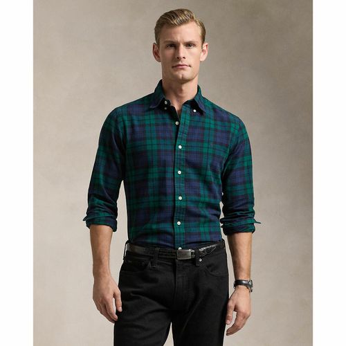 Camicia dritta con tartan oxford spazzolato - POLO RALPH LAUREN - Modalova