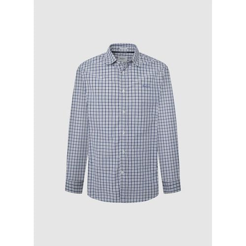 Camicia dritta in popeline a quadri - PEPE JEANS - Modalova