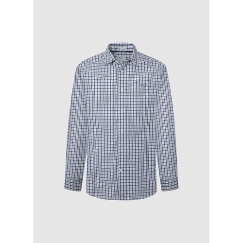 Camicia dritta in popeline a quadri - PEPE JEANS - Modalova