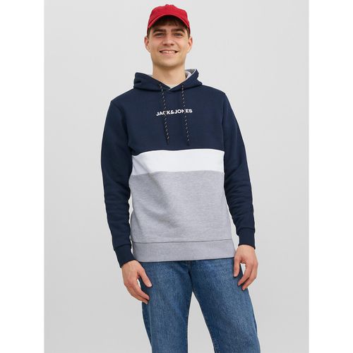 Felpa con cappuccio color block Jjereid - JACK & JONES - Modalova