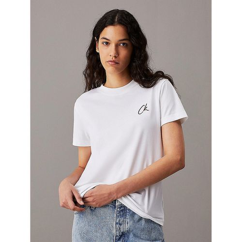 T-shirt girocollo maniche corte, logo CK - CALVIN KLEIN JEANS - Modalova