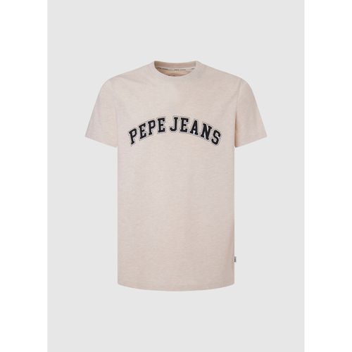 T-shirt Dritta Maniche Corte Con Logo Stampato Uomo Taglie S - pepe jeans - Modalova