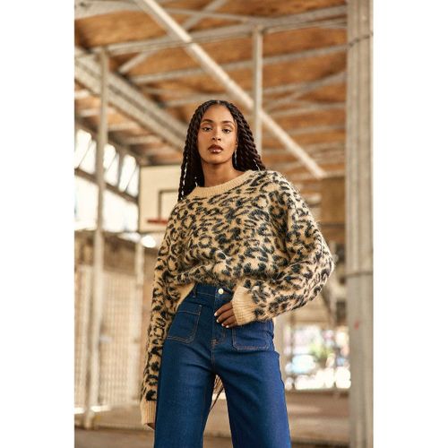 Maglione maniche lunghe stampa leopardata MAY - LA PETITE ETOILE - Modalova