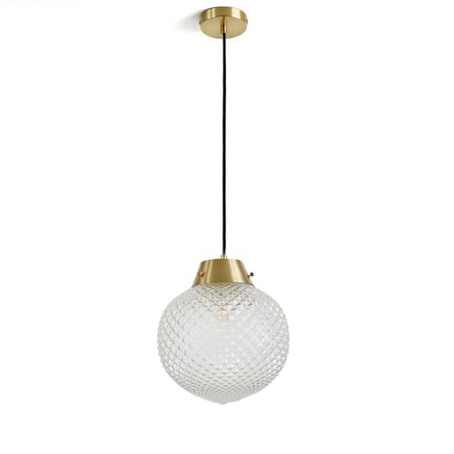 Lampadario in vetro cesellato e ottone anticato - CAMILLE OMERIN X LA REDOUTE INTERIEURS - Modalova