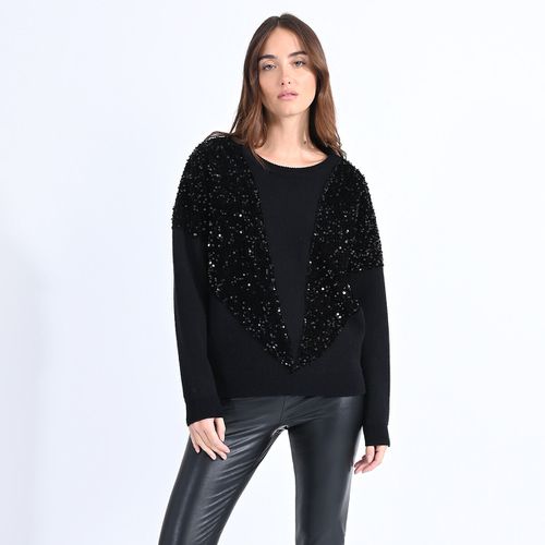 Maglione girocollo dettagli con paillettes - MOLLY BRACKEN - Modalova