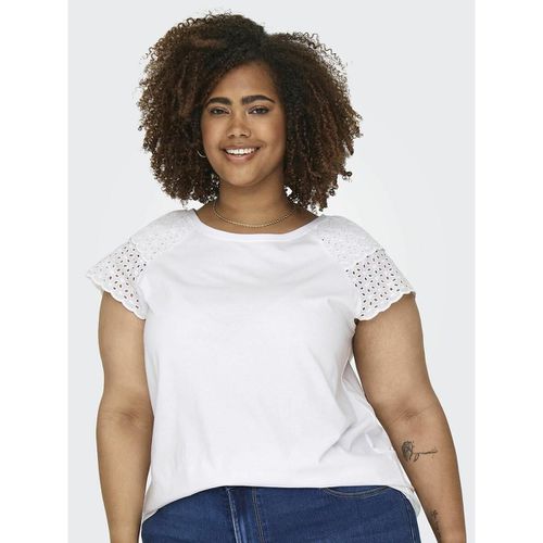 T-shirt Maniche Ricamate Donna Taglie 46/48 (FR) - 50/52 (IT) - only carmakoma - Modalova