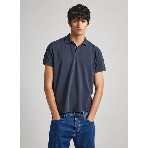 Polo Maniche Corte Piqué Con Logo Ricamato Uomo Taglie M - pepe jeans - Modalova