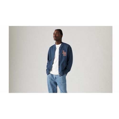 Bomber Cardigan Bottoni A Pressione, Motivo Ricamato Uomo Taglie S - levi's - Modalova