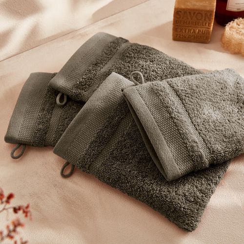 Confezione Da 4 Guanti Da Toilette Cotone Pettinato 600g/m2, K Taglie 15 x 21 cm - la redoute interieurs - Modalova