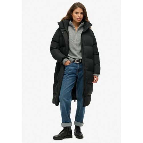 Piumino lungo con cappuccio Longline Puffer - SUPERDRY - Modalova