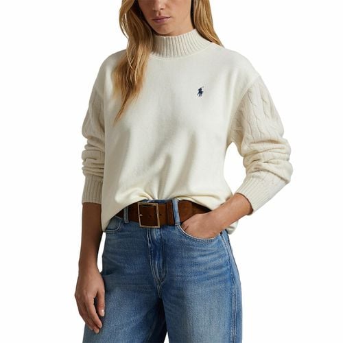 Felpa Girocollo Con Logo, Maniche Con Trecce Donna Taglie XS - polo ralph lauren - Modalova