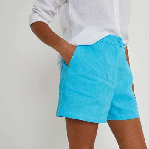 Shorts In Puro Lino, Vita Alta Donna Taglie 34 (FR) - 38 (IT) - la redoute collections - Modalova