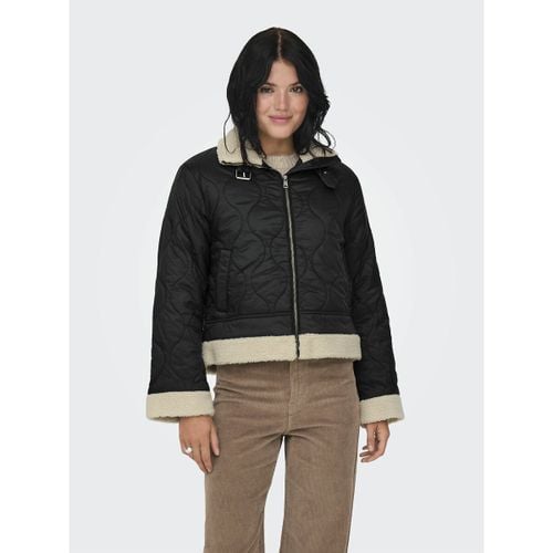 Giubbotto Aviatore Trapuntato, Collo Sherpa Donna Taglie S - only - Modalova