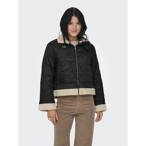 Giubbotto Aviatore Trapuntato, Collo Sherpa Donna Taglie XS - only - Modalova