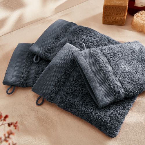 Confezione da 4 guanti da toilette cotone pettinato 600g/m2, K - LA REDOUTE INTERIEURS - Modalova