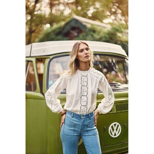 Blusa in cotone ricamato, collo rotondo, BETTY - LA PETITE ETOILE - Modalova