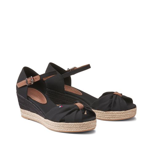 Sandali open toe con tacco a zeppa - TOMMY HILFIGER - Modalova