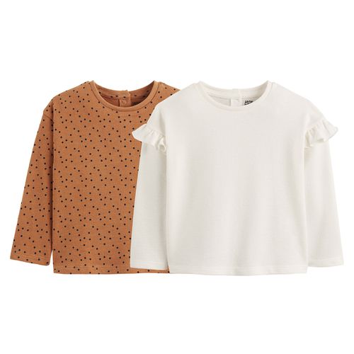 Confezione da 2 T-shirt maniche lunghe - LA REDOUTE COLLECTIONS - Modalova