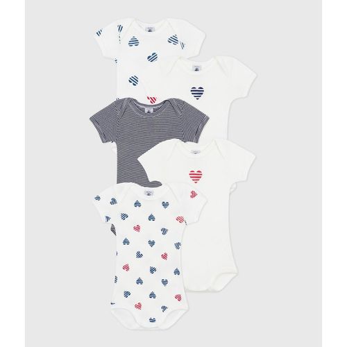 Confezione Da 5 Body Maniche Corte Taglie 3 mesi - 60 cm - petit bateau - Modalova