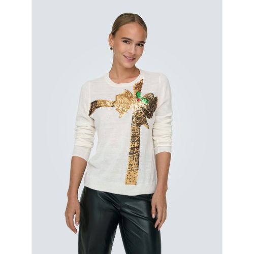 Maglione Natalizio Motivo In Paillettes Donna Taglie S - only - Modalova