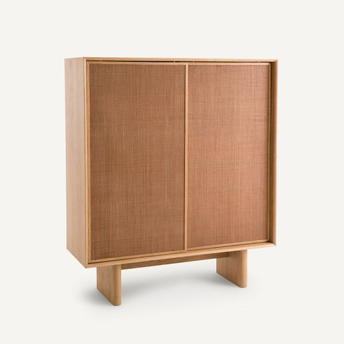 Mobile Credenza Alta In Rovere E Pelle, Propono - am.pm - Modalova