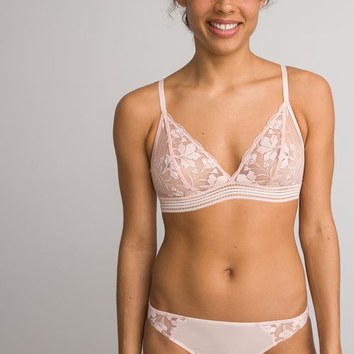 Reggiseno a triangolo senza ferretti in tulle ricamato - LA REDOUTE COLLECTIONS - Modalova