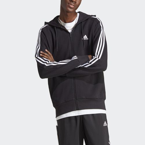 Giacca Con Cappuccio E Zip Essentials A 3 Bande Uomo Taglie XS - adidas sportswear - Modalova