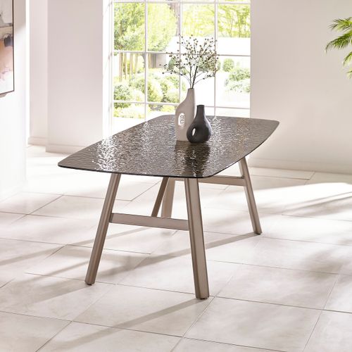 Ciro Rectangular Bubble Glass Dining Table - SO'HOME - Modalova