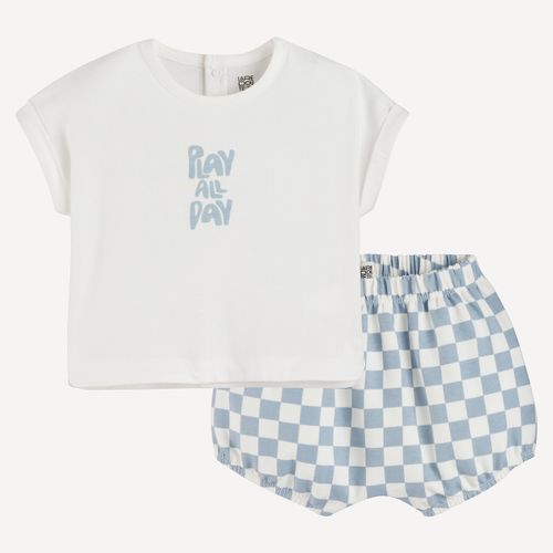 Completo 2 Pezzi T-shirt E Bloomer Taglie 1 mese - 54 cm - la redoute collections - Modalova