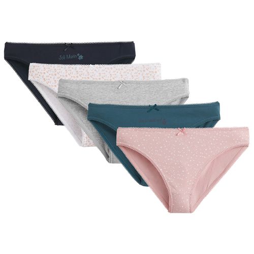 Confezione Da 5 Slip In Cotone Elasticizzato Donna Taglie 34/36 (FR) - 38/40 (IT) - la redoute collections - Modalova